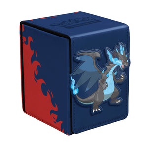 Mega Charizard X ALCOVE® Flip DECK BOX® for the Pokémon TCG