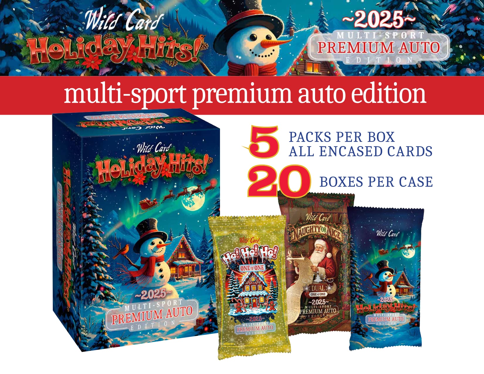 2025 Wild Card Holiday Hits Multi Sport PREMIUM Auto Edition