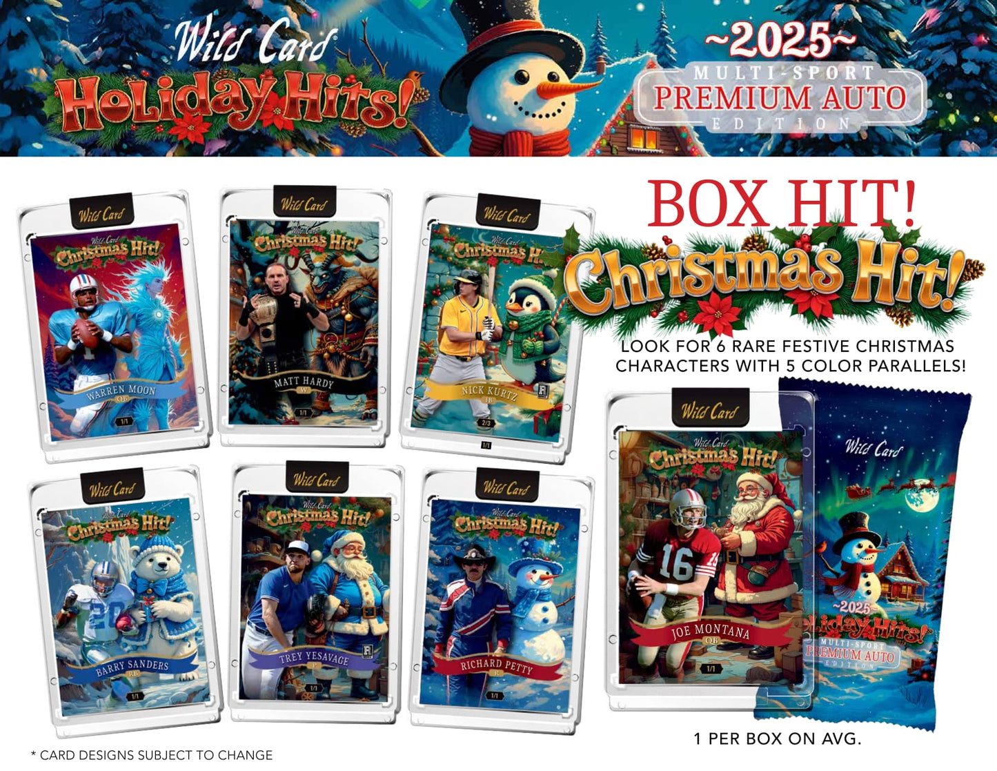 2025 Wild Card Holiday Hits Multi Sport PREMIUM Auto Edition