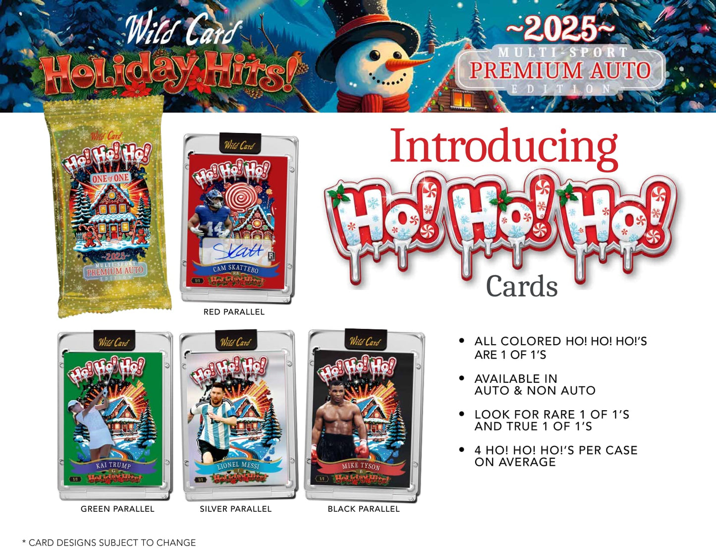 2025 Wild Card Holiday Hits Multi Sport PREMIUM Auto Edition