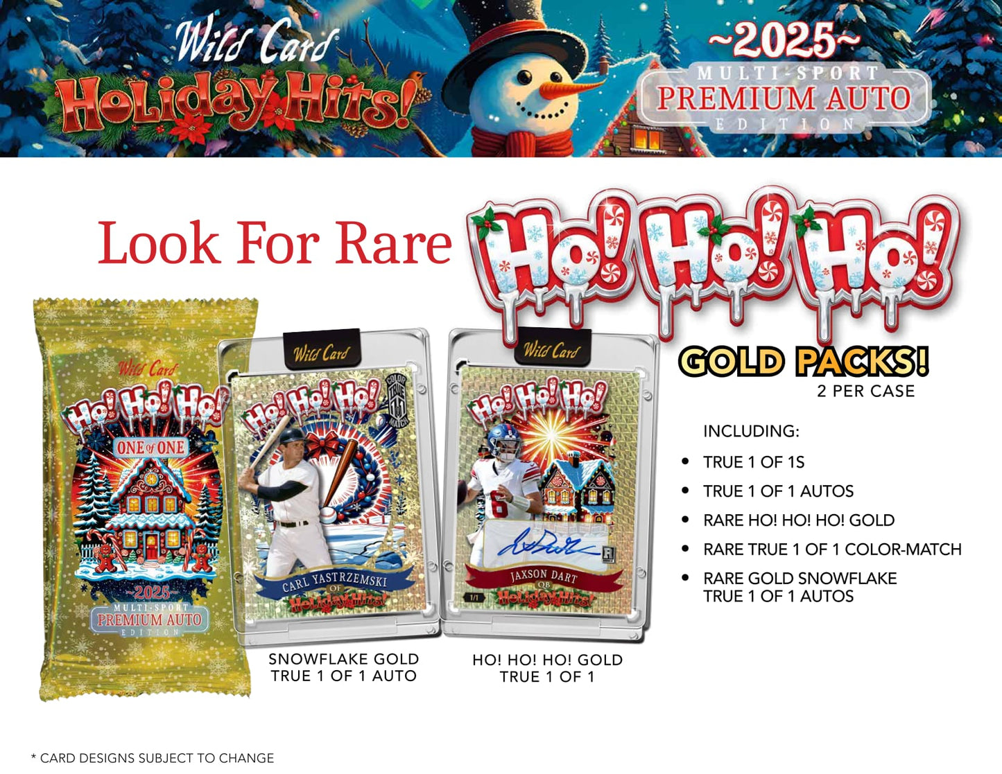 2025 Wild Card Holiday Hits Multi Sport PREMIUM Auto Edition