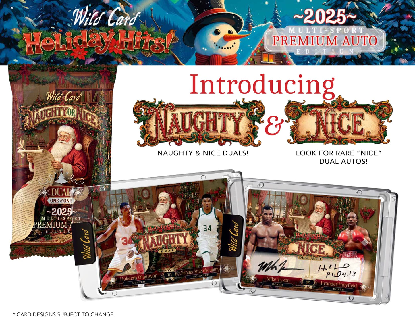 2025 Wild Card Holiday Hits Multi Sport PREMIUM Auto Edition