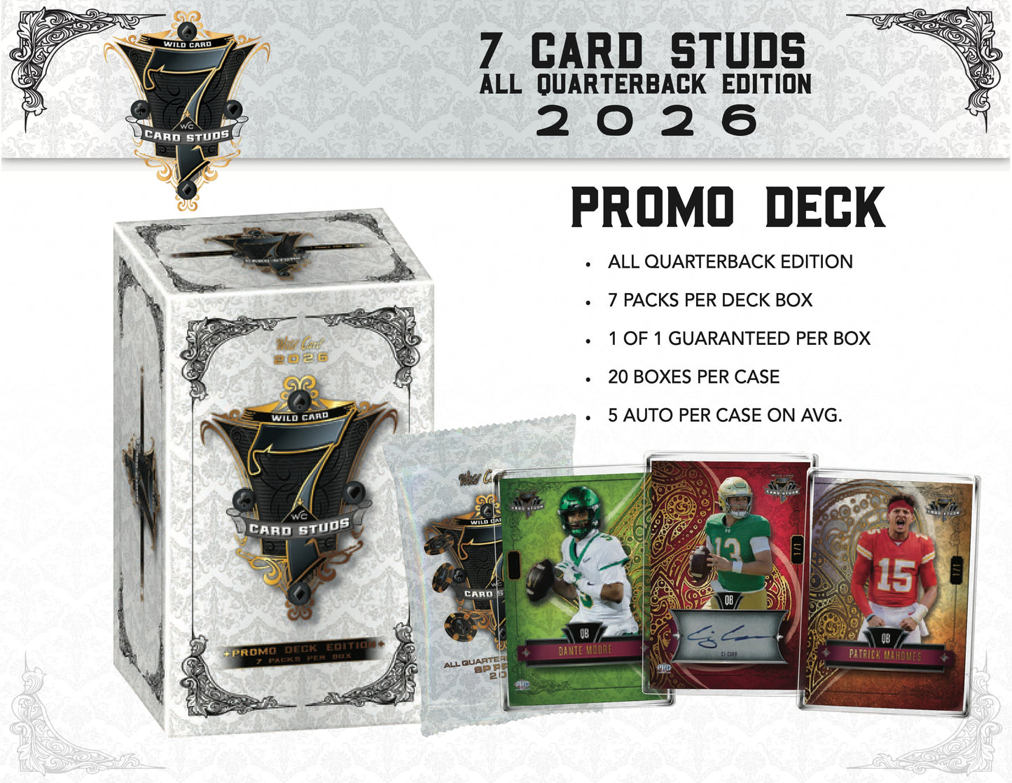 Wild Card 2026 7 Card Studs - All Quarterback Edition
