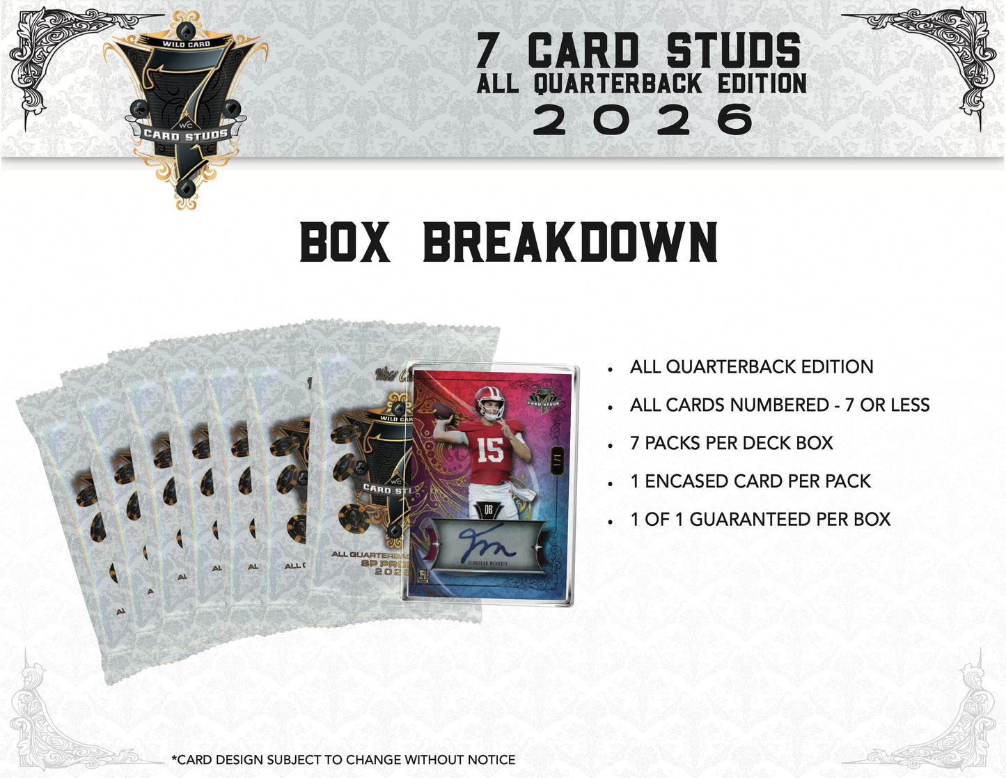 Wild Card 2026 7 Card Studs - All Quarterback Edition