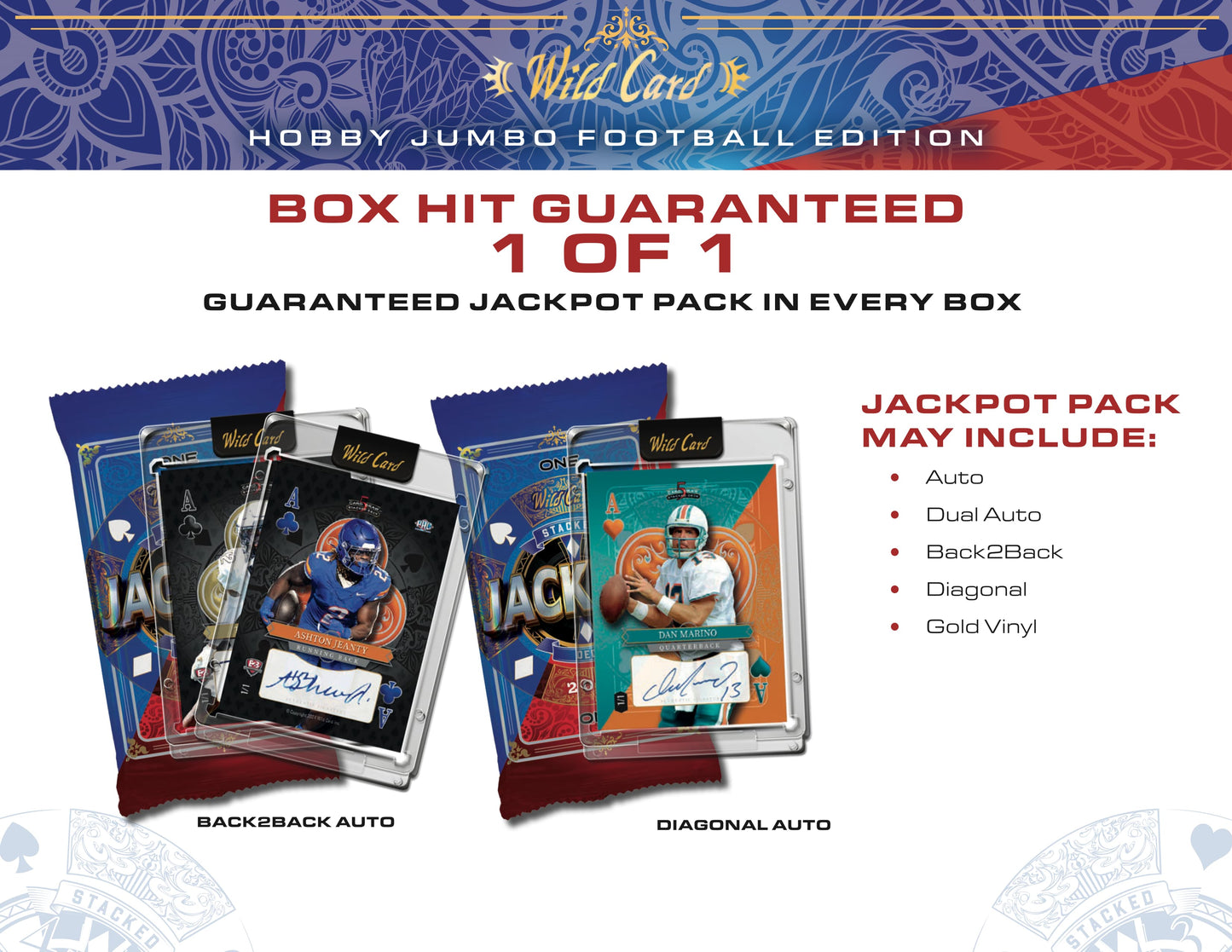 2024 Wild Card Five Card Draw Stacked Deck Football Hobby Jumbo Box