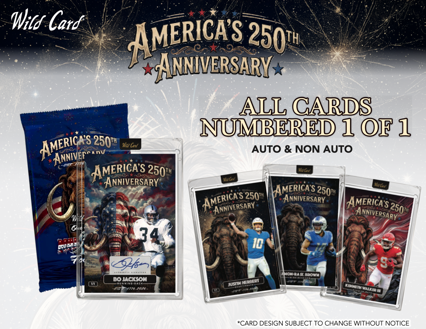 Wild Card Mammoth Football - America's 250th Anniversary Hobby Box