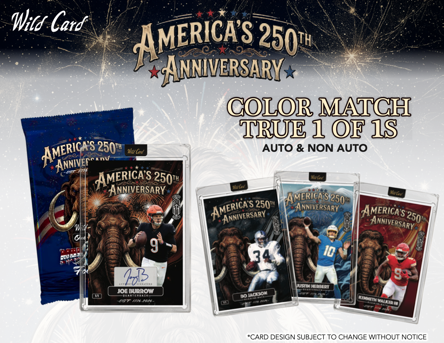 Wild Card Mammoth Football - America's 250th Anniversary Hobby Box