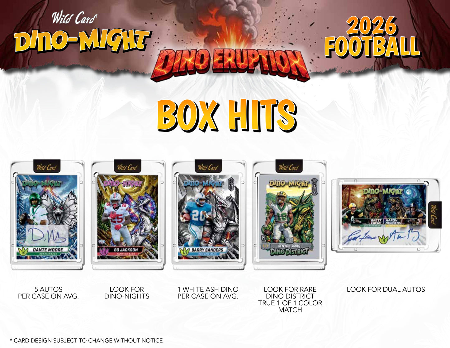 2026 Wild Card Dino-Might Football - Dino Eruption Hobby