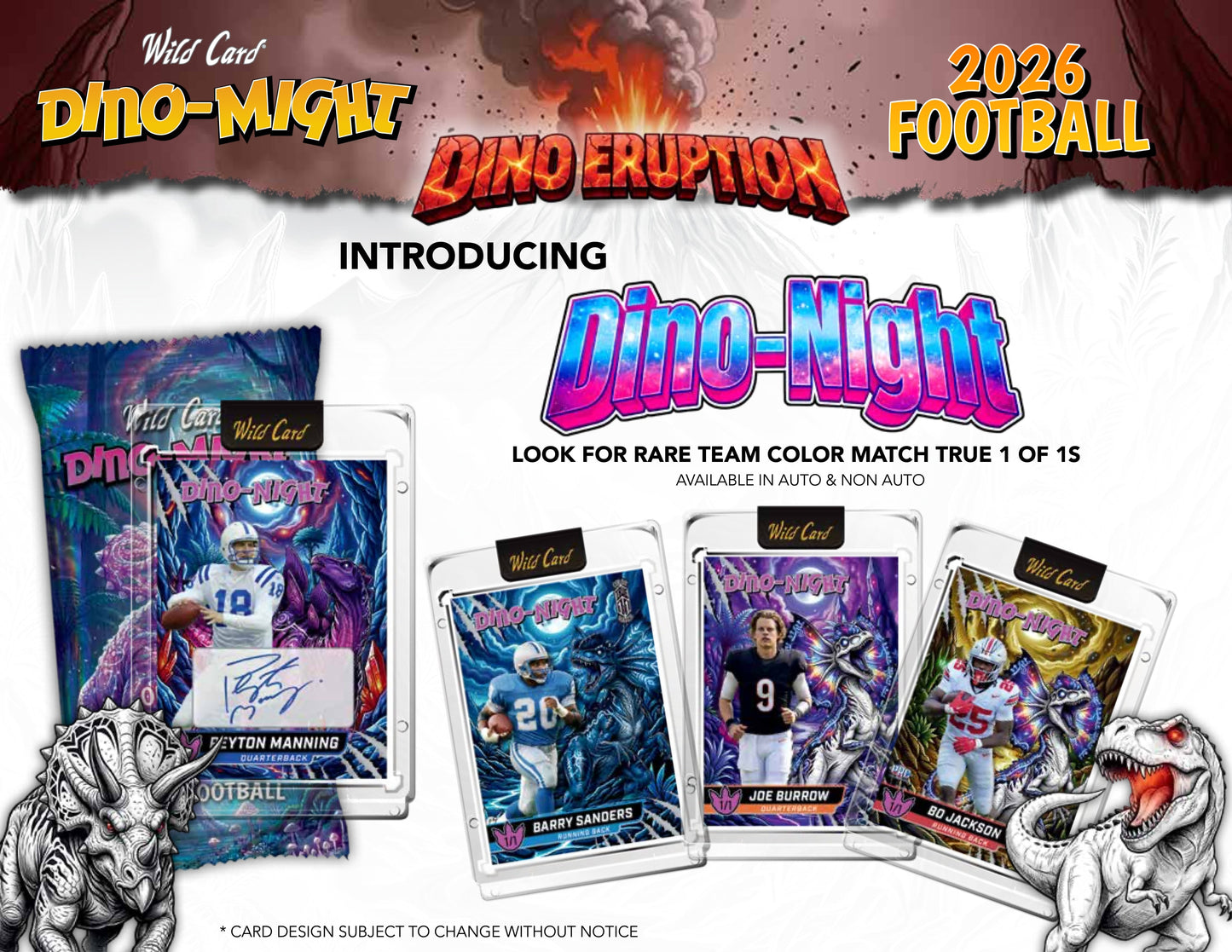 2026 Wild Card Dino-Might Football - Dino Eruption Hobby