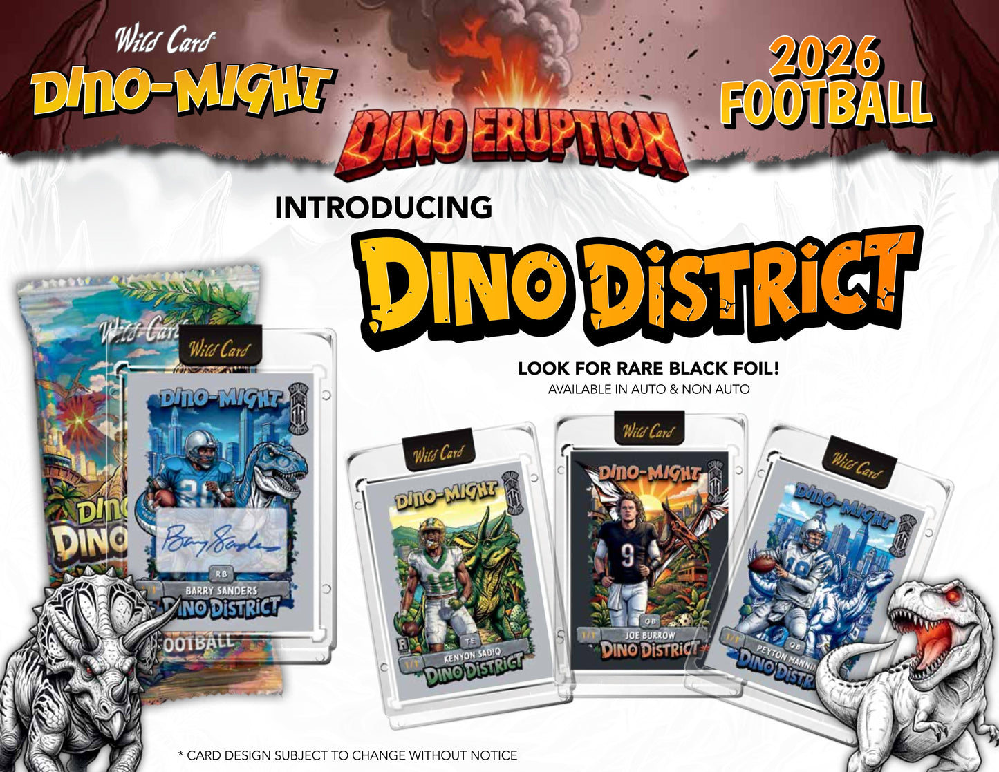 2026 Wild Card Dino-Might Football - Dino Eruption Hobby