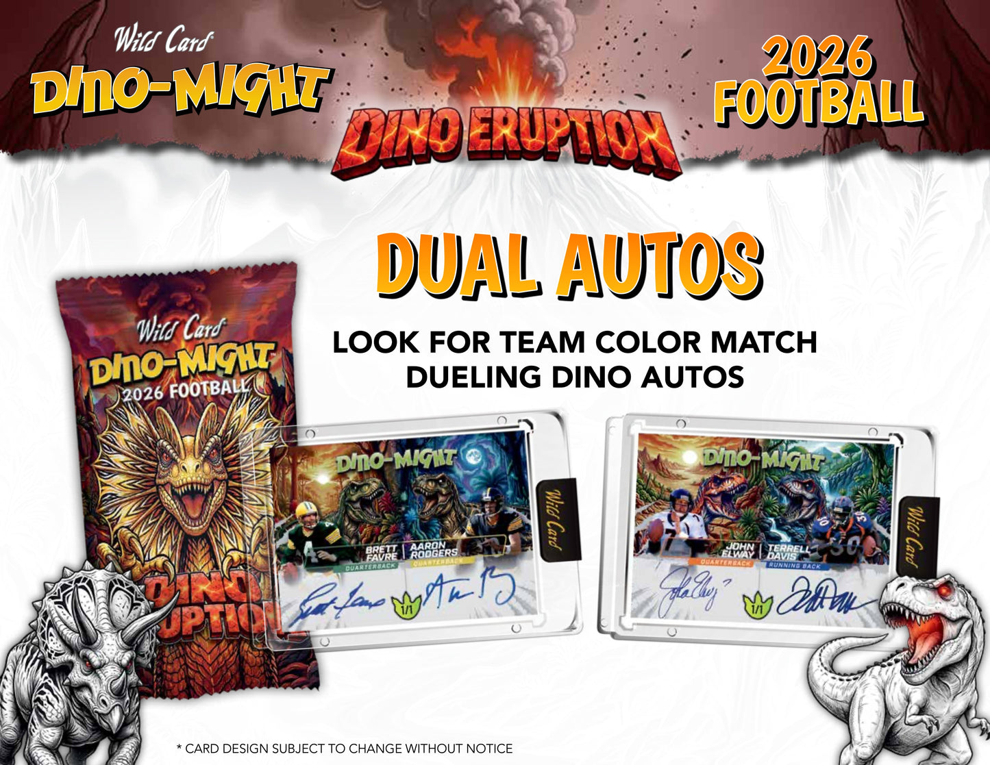 2026 Wild Card Dino-Might Football - Dino Eruption Hobby