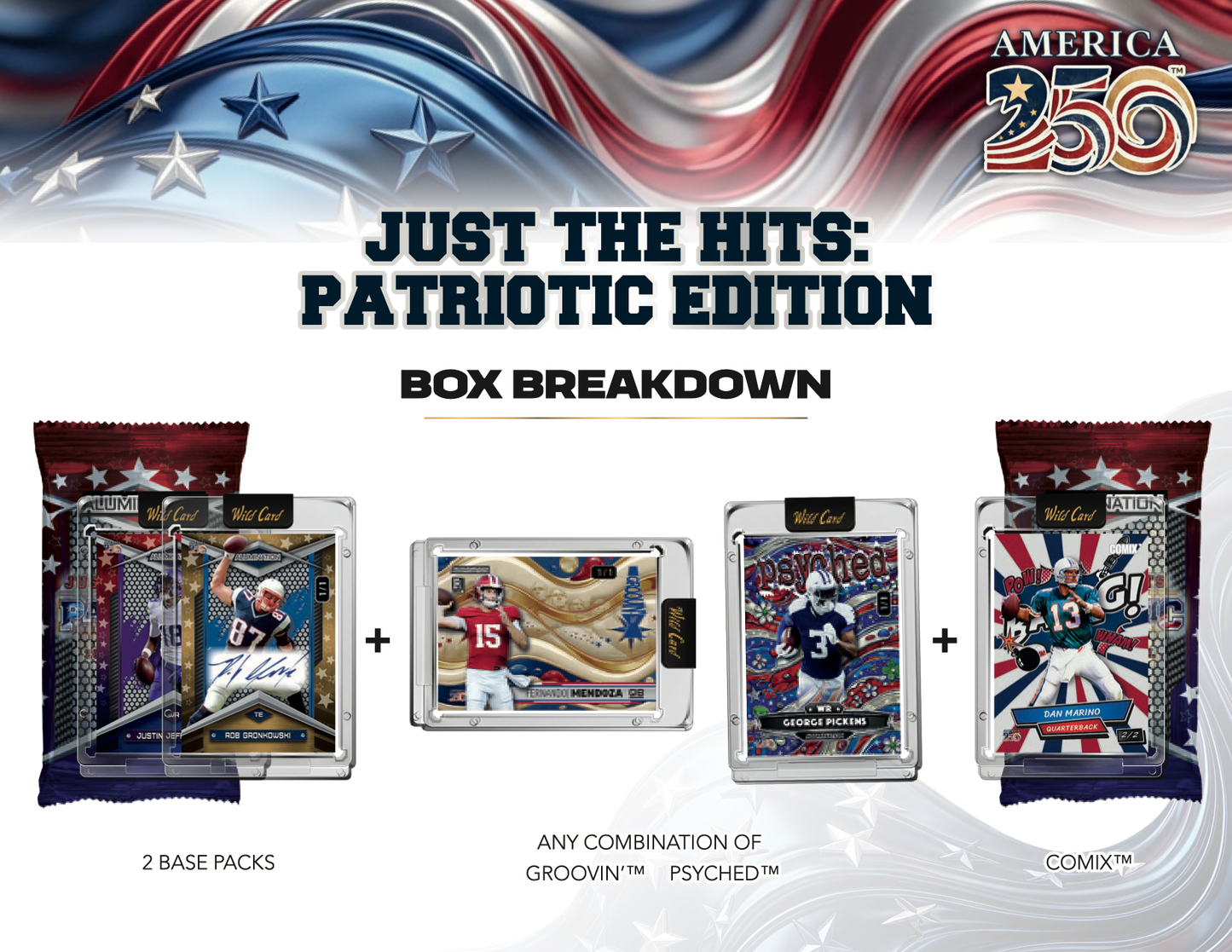 Wild Card Alumination Football – Just The Hits 2026: Patriotic Edition Hobby Box