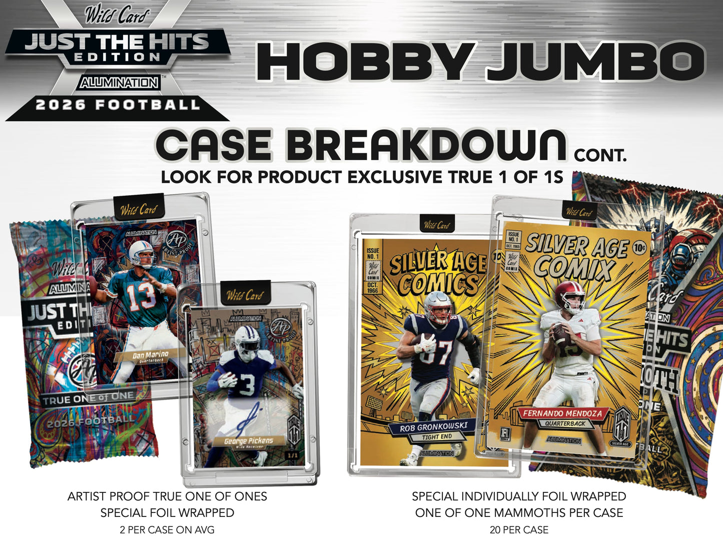 2026 Wild Card Alumination "Just The Hits" Football Jumbo Hobby Box