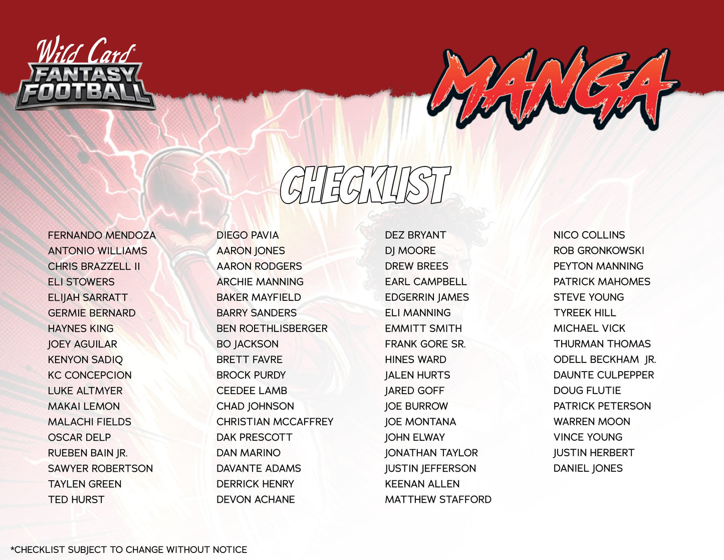 Wild Card 2026 Fantasy Football Manga