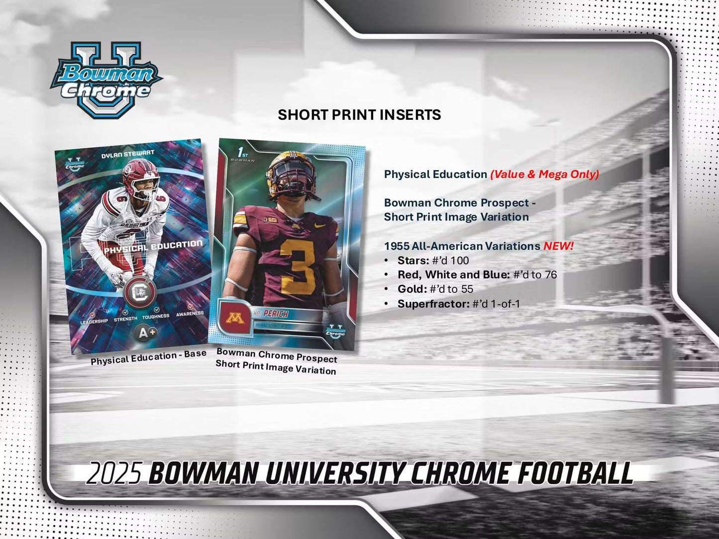 2025 Bowman University Chrome Football 7-Pack Blaster Box