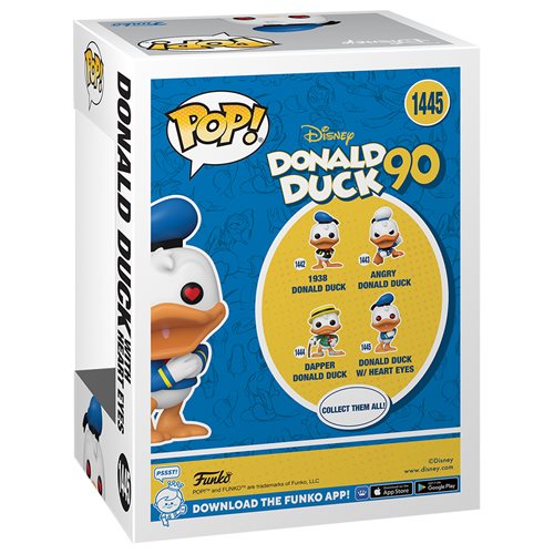 Donald Duck 90th Anniversary Donald Duck with Heart Eyes Funko Pop! Vinyl Figure #1445