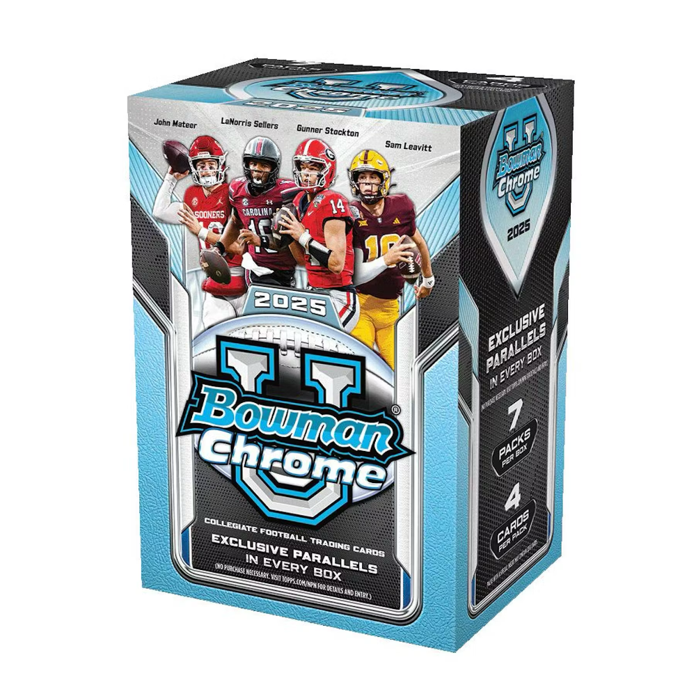 2025 Bowman University Chrome Football 7-Pack Blaster Box