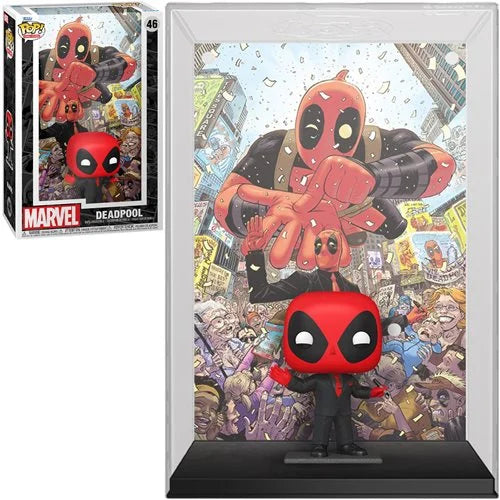 Deadpool (2015) #1 Deadpool in Black Suit Funko Pop! Comic Cover Figure #46 with Case