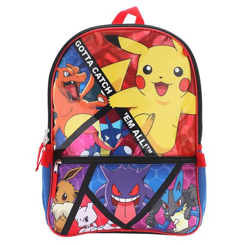 Pokemon Large Character Backpack 5-Piece Set