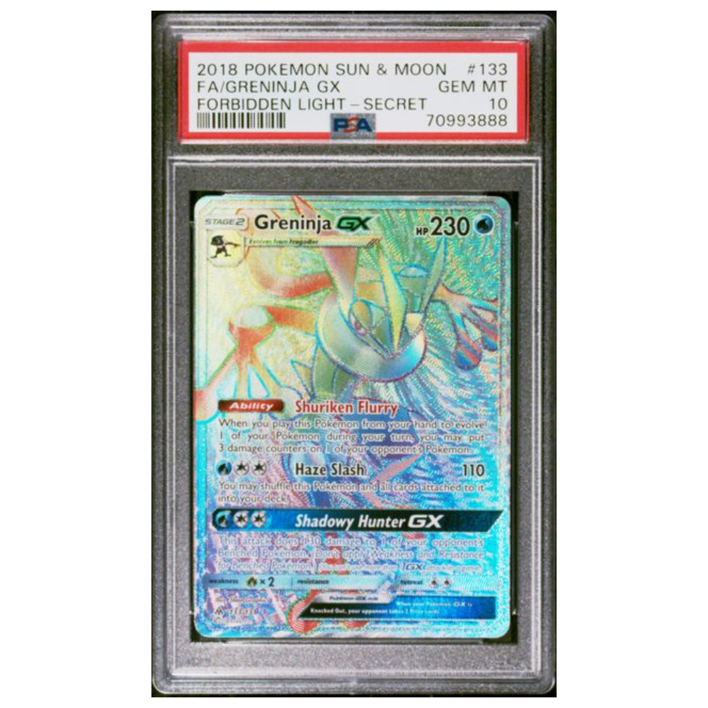 Greninja GX #133 - PSA 10 - Forbidden Light – Collectors Row Greninja GX #133 - PSA 10 - Forbidden Light – Collectors Row