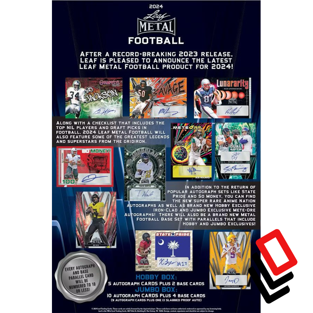 2024 Leaf Metal Football Hobby Box