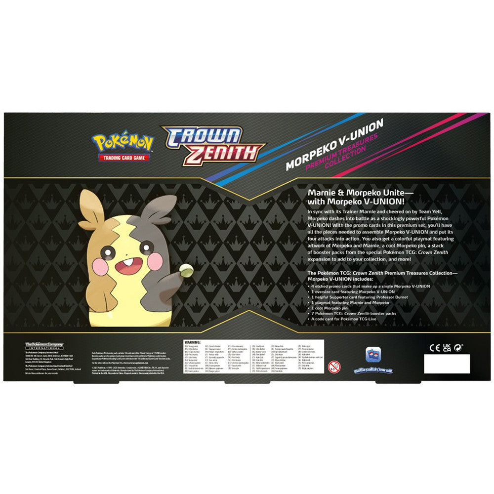 Pokemon Crown Zenith Premium Treasures Collection Morpeko V-UNION 7 Packs