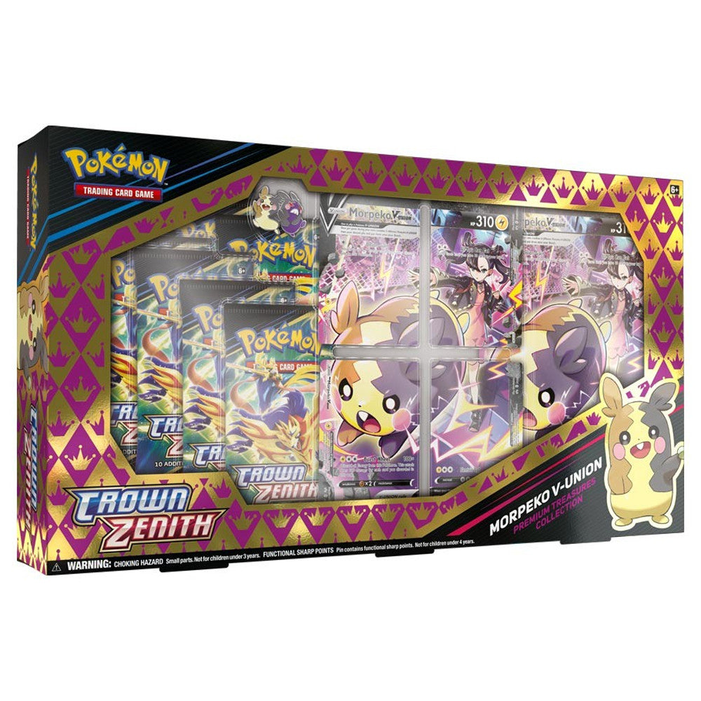 Pokemon Crown Zenith Premium Treasures Collection Morpeko V-UNION 7 Packs