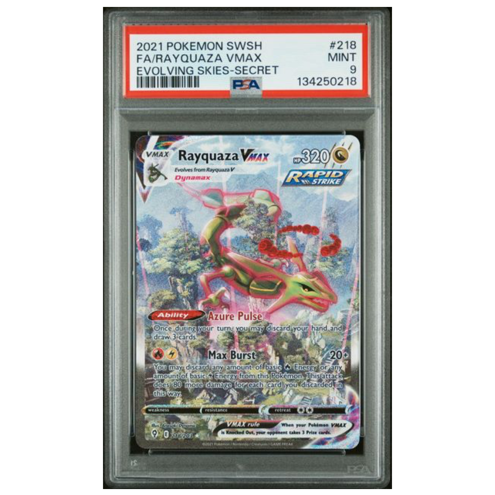 Rayquaza VMAX (Alternate Art Secret) [SWSH07 - 218/203] PSA 9