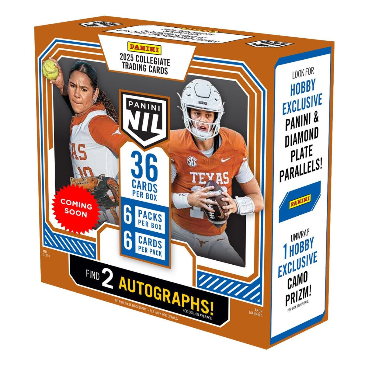 2025 Panini University of Texas NIL Hobby Trading Card Box