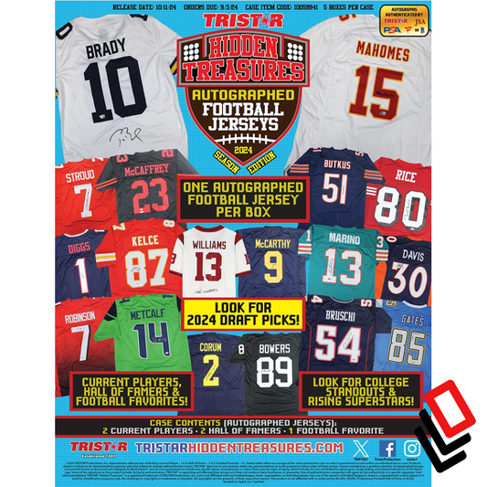 2024 TriStar Hidden Treasures Autographed Football Jerseys Season Edition Hobby Box