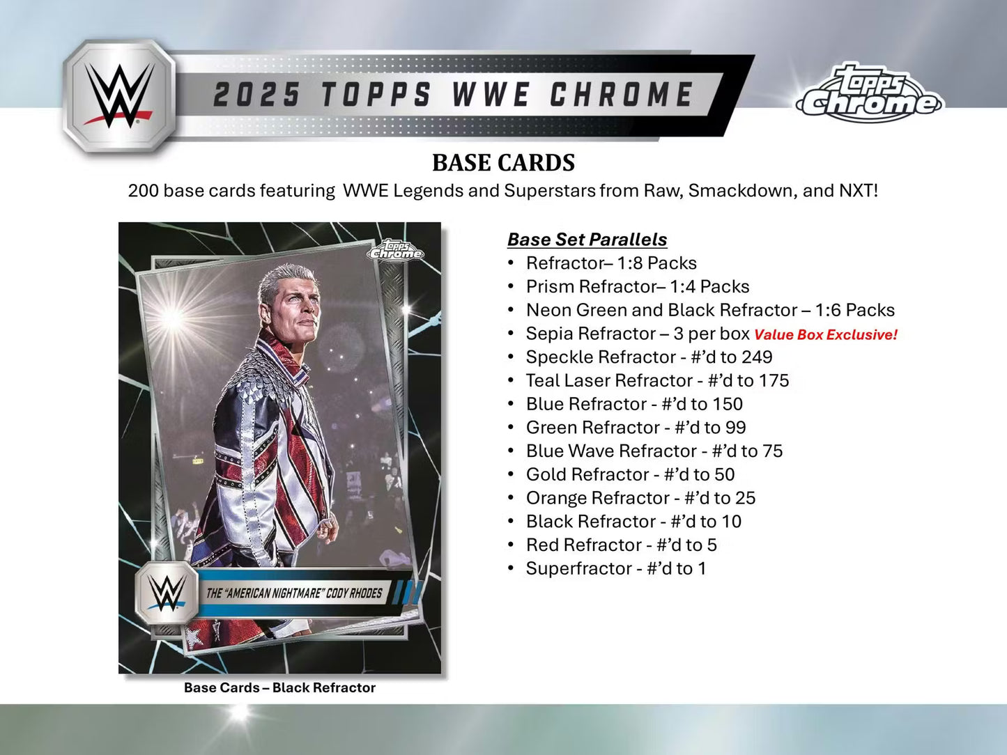2025 Topps Chrome WWE Wrestling Blaster Box