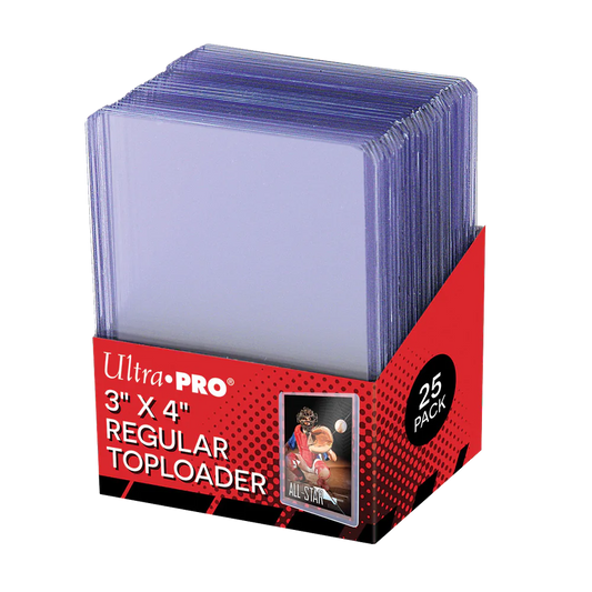 Ultra Pro 3" x 4" Clear Regular Toploaders 25 Count